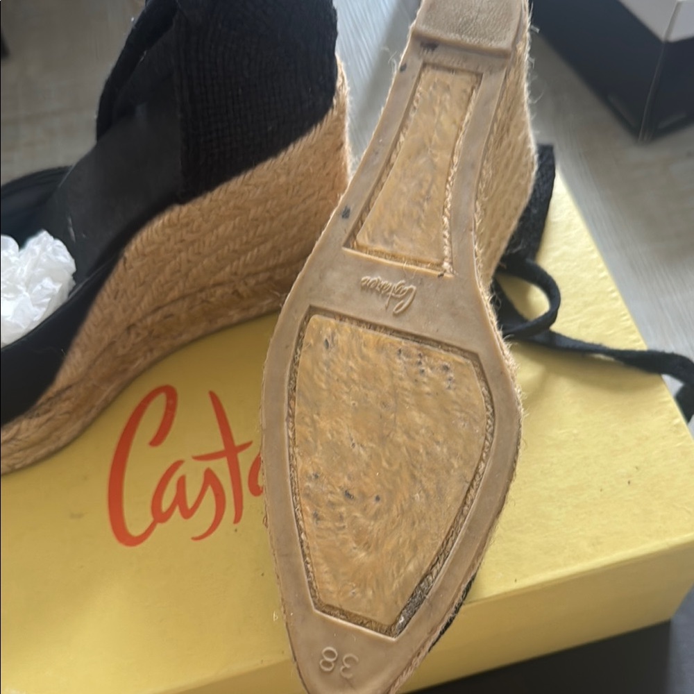 CASTANER Black Espadrille Wedge Sandals - Picture 4 of 6